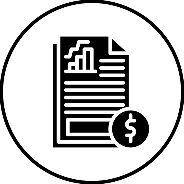 Ilustración del icono vectorial de los estados financieros del conjunto de iconos de contabilidad