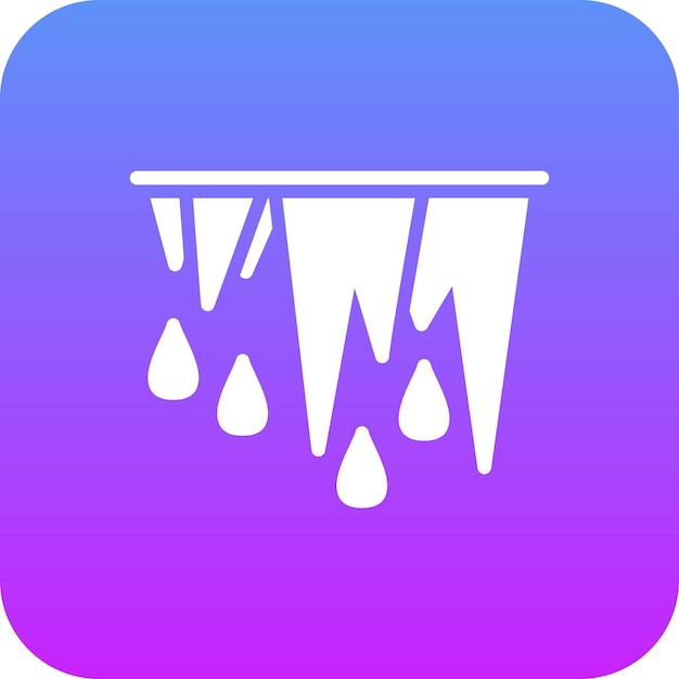 Ilustración del icono vectorial de estalactitas del conjunto de iconos de invierno