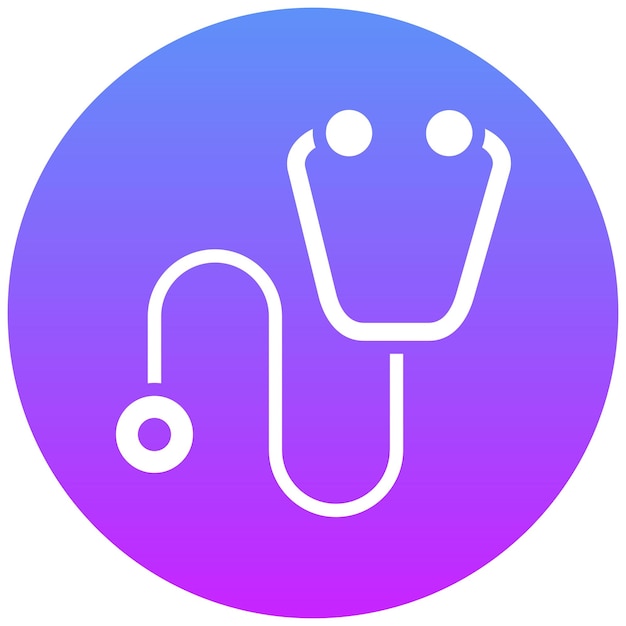 Ilustración del icono vectorial del estetoscopio del conjunto de iconos de la farmacia