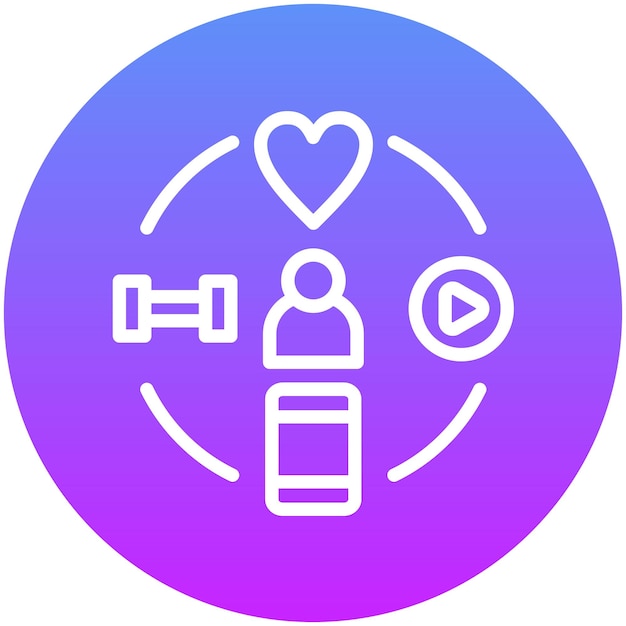 Ilustración del icono vectorial de estilo de vida activo del conjunto de iconos de estilos de vida