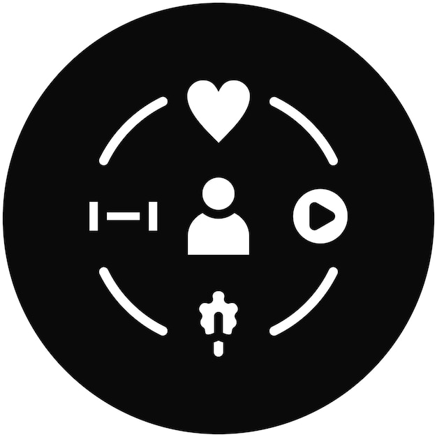 Ilustración del icono vectorial de estilo de vida del conjunto de iconos de estilos de vida