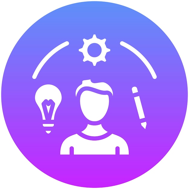 Ilustración del icono vectorial de estilo de vida creativo del conjunto de iconos de estilos de vida
