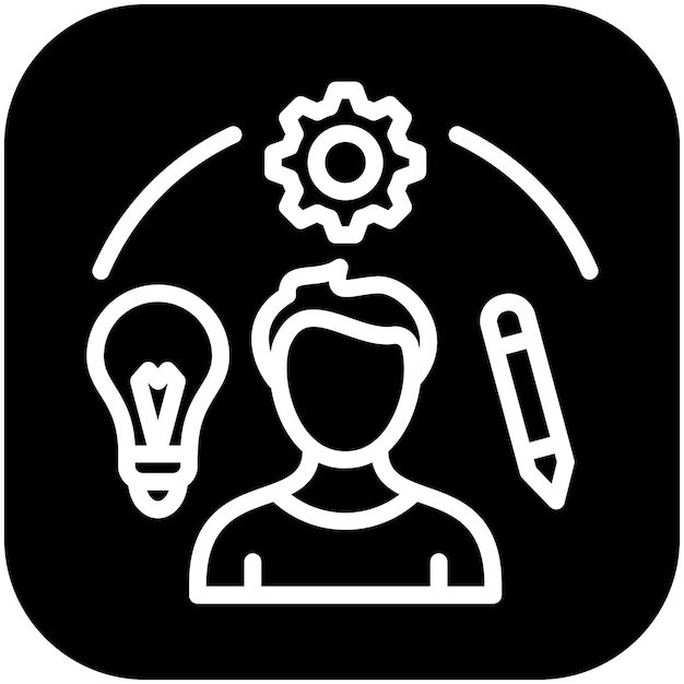 Ilustración del icono vectorial de estilo de vida creativo del conjunto de iconos de estilos de vida