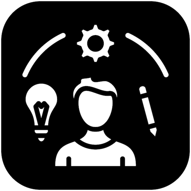 Ilustración del icono vectorial de estilo de vida creativo del conjunto de iconos de estilos de vida