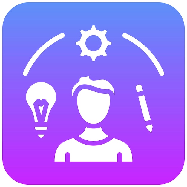 Ilustración del icono vectorial de estilo de vida creativo del conjunto de iconos de estilos de vida