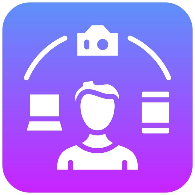 Ilustración del icono vectorial de estilo de vida digital del conjunto de iconos de estilos de vida