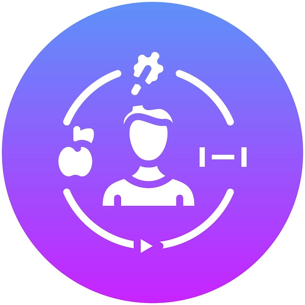 Ilustración del icono vectorial de estilo de vida saludable del conjunto de iconos de estilos de vida