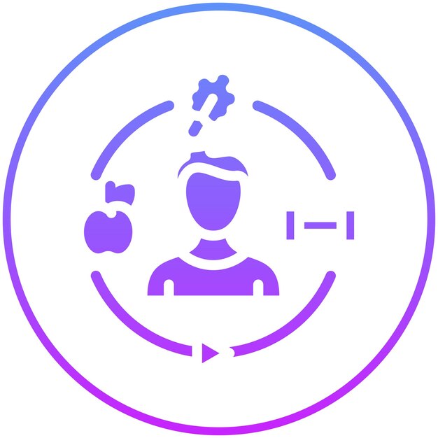 Ilustración del icono vectorial de estilo de vida saludable del conjunto de iconos de estilos de vida