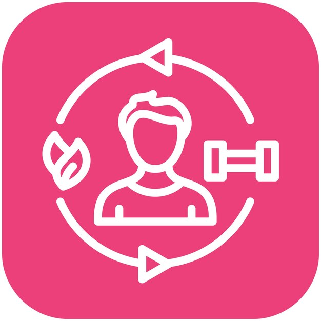 Ilustración del icono vectorial de estilo de vida sostenible del conjunto de iconos de estilos de vida