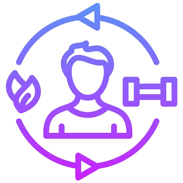 Ilustración del icono vectorial de estilo de vida sostenible del conjunto de iconos de estilos de vida