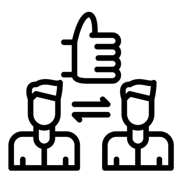 Ilustración del icono vectorial de estímulo del conjunto de iconos de Amistad