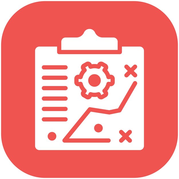 Ilustración del icono vectorial de la estrategia del conjunto de iconos de gestión de proyectos