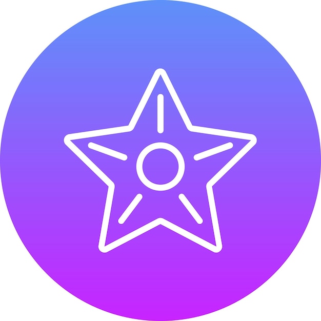 Ilustración del icono vectorial de la estrella de mar del conjunto de iconos de verano