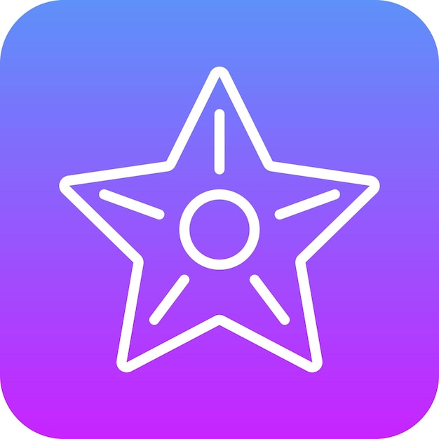 Ilustración del icono vectorial de la estrella de mar del conjunto de iconos de verano