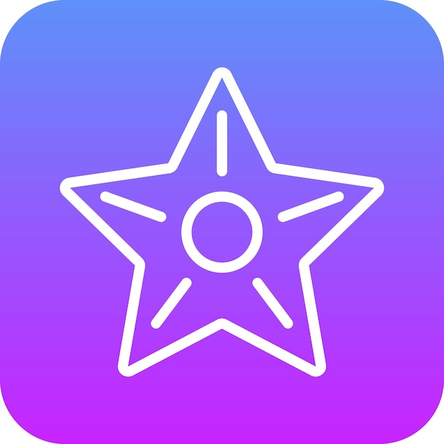 Vector ilustración del icono vectorial de la estrella de mar del conjunto de iconos de verano