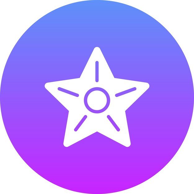 Ilustración del icono vectorial de la estrella de mar del conjunto de iconos de verano