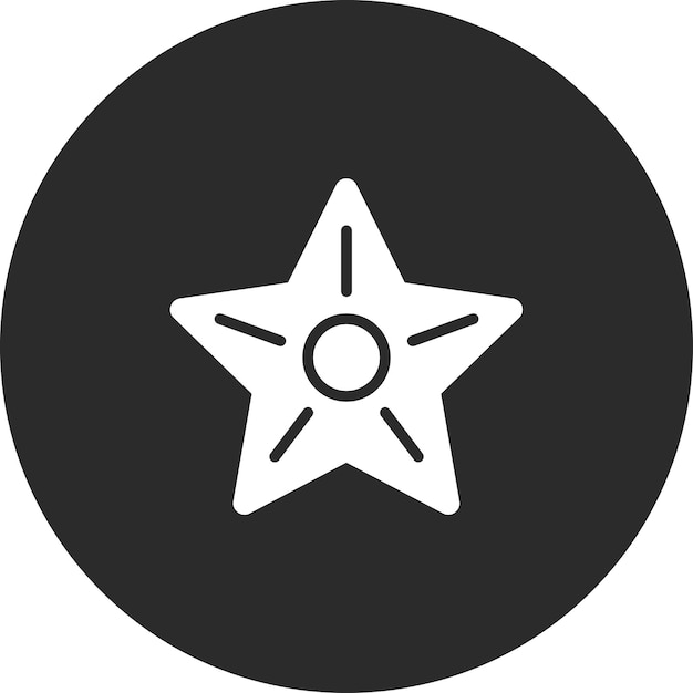 Ilustración del icono vectorial de la estrella de mar del conjunto de iconos de verano