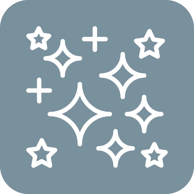 Ilustración del icono vectorial de estrellas del conjunto de iconos de cumpleaños