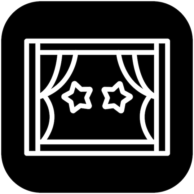 Ilustración del icono vectorial del estreno de la película de Filmmaking