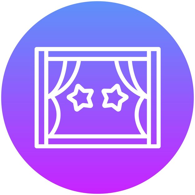Ilustración del icono vectorial del estreno de la película de Filmmaking