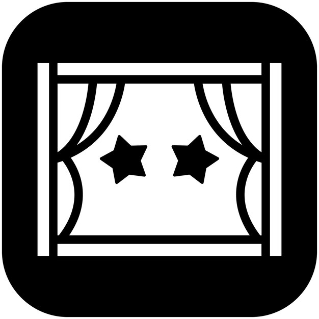 Ilustración del icono vectorial del estreno de la película de Filmmaking
