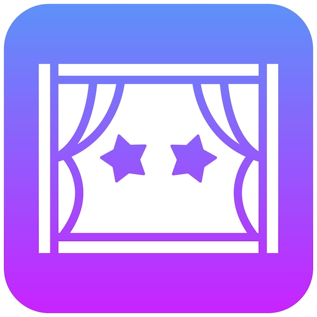 Ilustración del icono vectorial del estreno de la película de Filmmaking