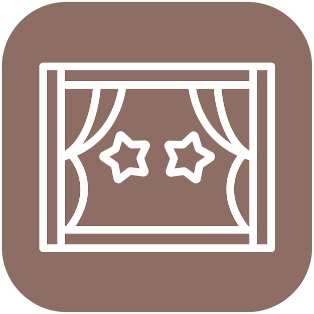 Ilustración del icono vectorial del estreno de la película de Filmmaking