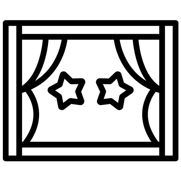 Ilustración del icono vectorial del estreno de la película de Filmmaking
