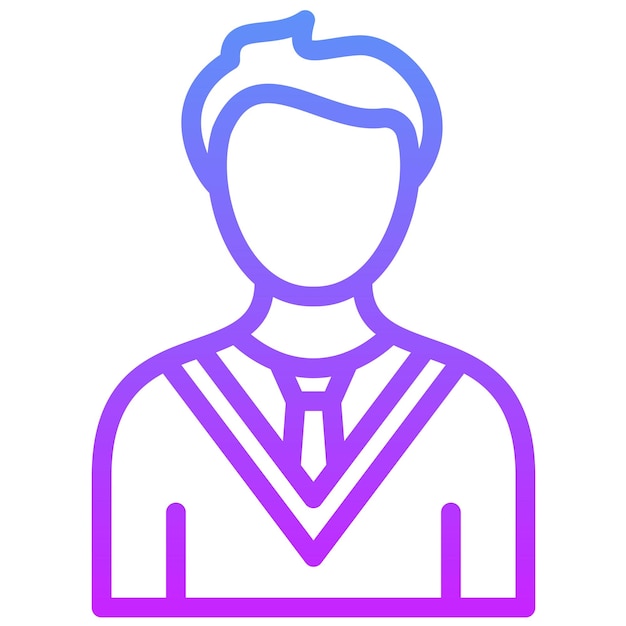 Ilustración del icono vectorial del estudiante masculino del conjunto de iconos de logros