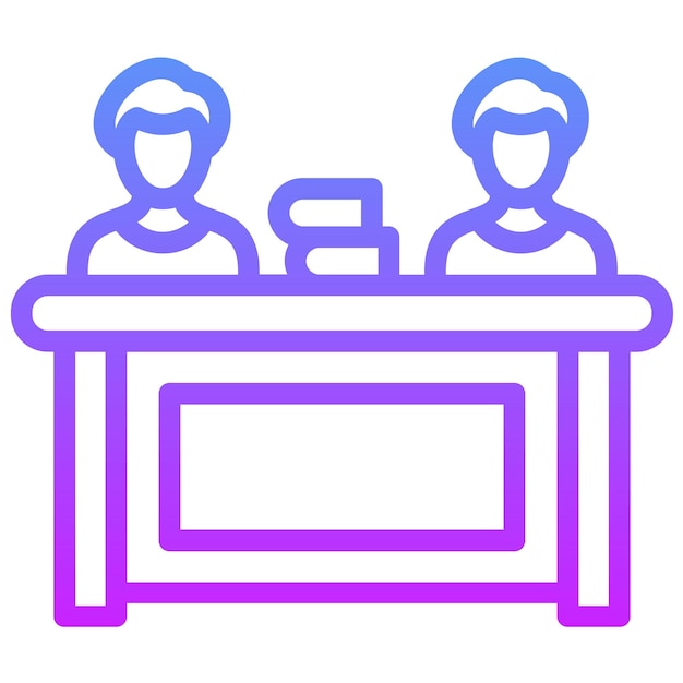 Ilustración del icono vectorial de estudio combinado del conjunto de iconos de la escuela