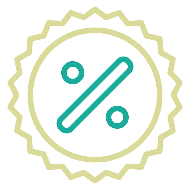 Ilustración del icono vectorial de la etiqueta de descuento del conjunto de iconos del centro comercial