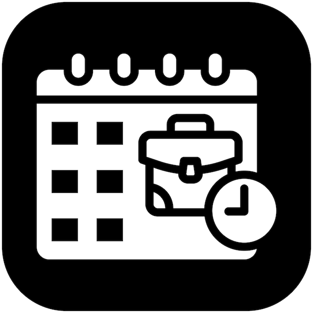 Ilustración del icono vectorial de eventos programados del conjunto de iconos de la economía empresarial