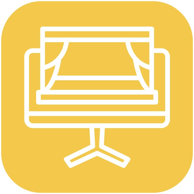 Ilustración del icono vectorial de eventos virtuales del conjunto de iconos de eventos de premios