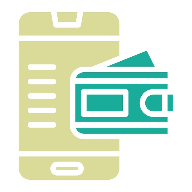 Ilustración del icono vectorial de Ewallet del conjunto de iconos de comercio electrónico