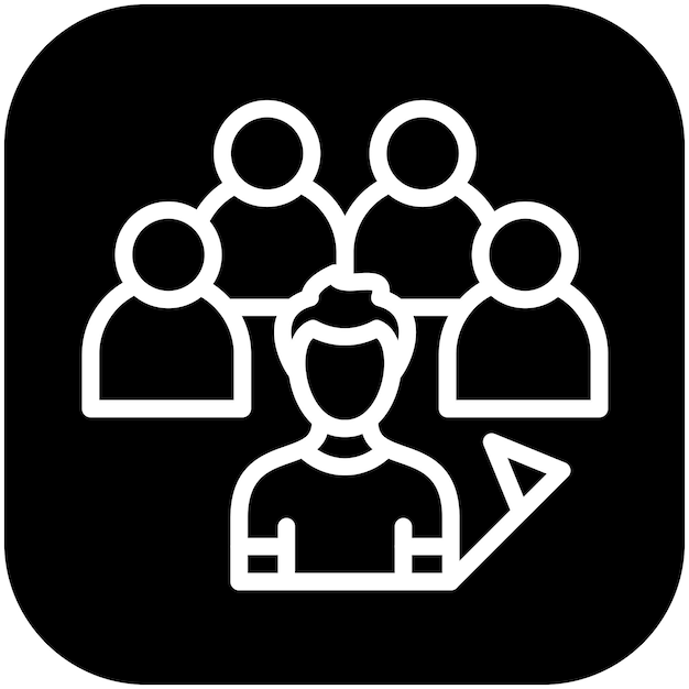 Ilustración del icono vectorial de la excursión en grupo del conjunto de iconos de planificación de vacaciones