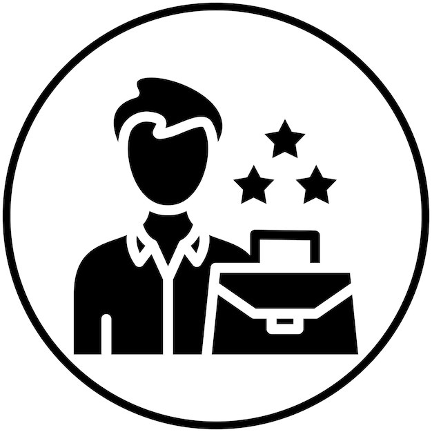 Ilustración del icono vectorial de la experiencia del conjunto de iconos de formación empresarial