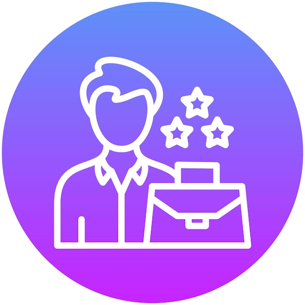 Ilustración del icono vectorial de la experiencia del conjunto de iconos de formación empresarial