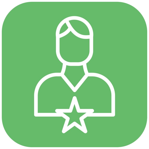 Ilustración del icono vectorial de experiencia del conjunto de iconos de liderazgo