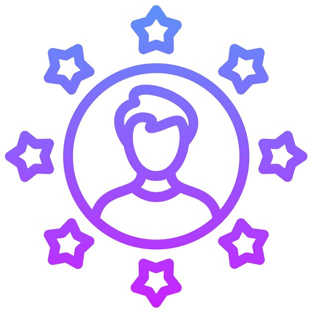 Ilustración del icono vectorial de la experiencia del conjunto de iconos de recursos humanos