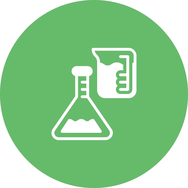 Ilustración del icono vectorial del experimento del conjunto de iconos de química