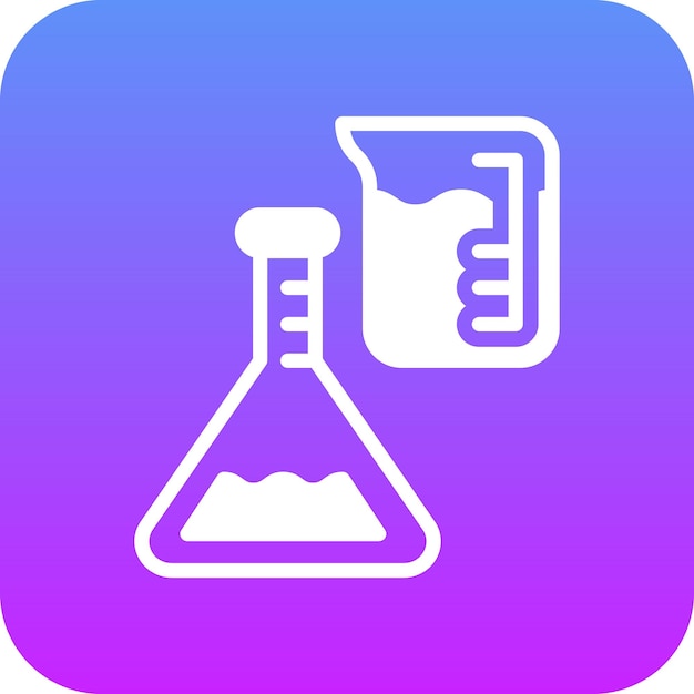 Ilustración del icono vectorial del experimento del conjunto de iconos de química