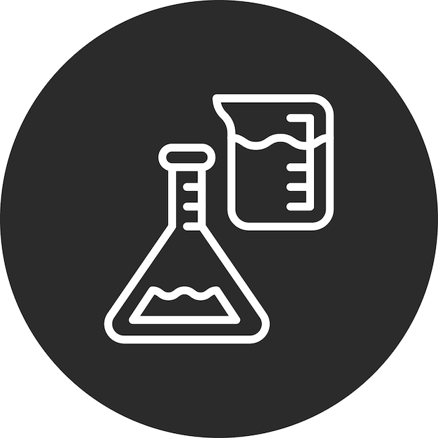 Ilustración del icono vectorial del experimento del conjunto de iconos de química