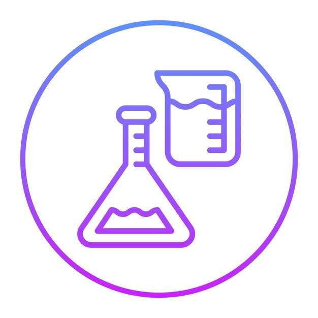 Ilustración del icono vectorial del experimento del conjunto de iconos de química