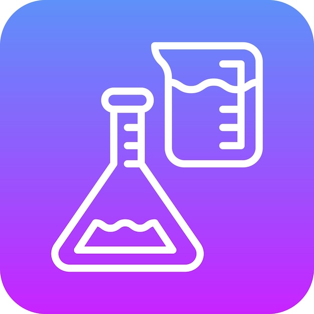 Ilustración del icono vectorial del experimento del conjunto de iconos de química