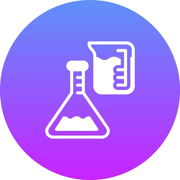 Ilustración del icono vectorial del experimento del conjunto de iconos de química