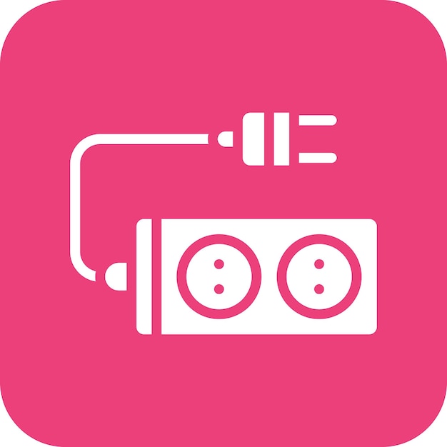 Ilustración del icono vectorial de extensión del conjunto de iconos de computadora y hardware