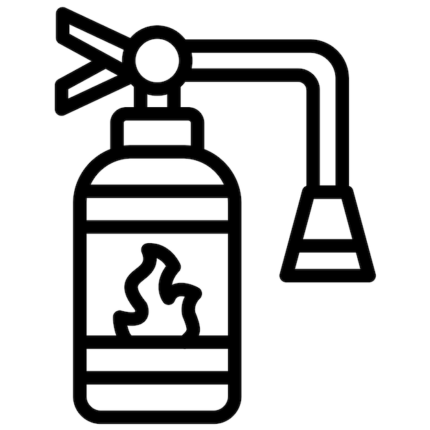 Ilustración del icono vectorial del extintor del conjunto de iconos de Auto Racing