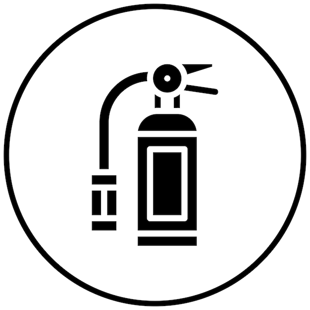 Ilustración del icono vectorial del extintor del conjunto de iconos del centro comercial