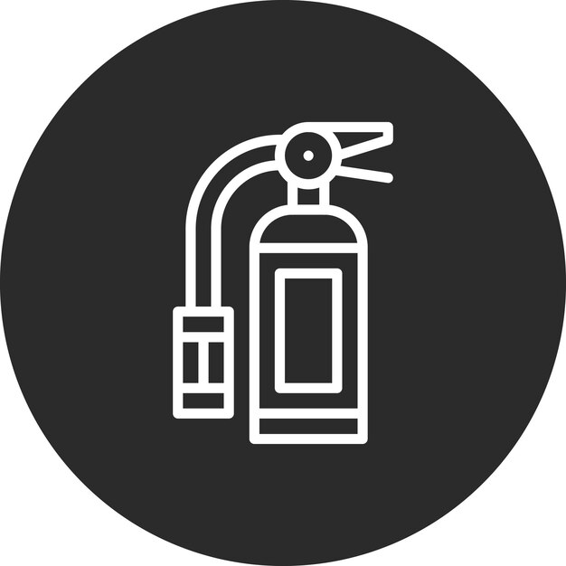 Ilustración del icono vectorial del extintor del conjunto de iconos del centro comercial