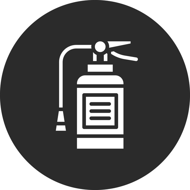 Ilustración del icono vectorial del extintor del icono del bombero
